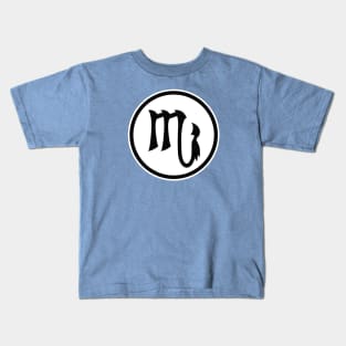 ZODIAC SERIES: SCORPIO (BLACK & WHITE) Kids T-Shirt